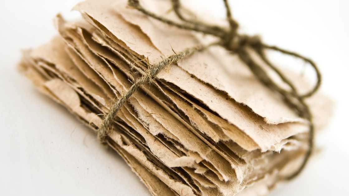 Pile of hemp paper